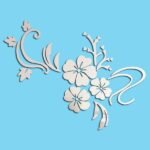 3D Mirror Flower Removable Wall Sticker - Bilde 8