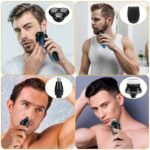 4-in-1 IPX7 Waterproof Beard Trimmer Cordless Razor for Men - Image 6