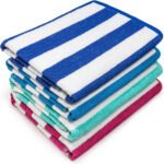 4-Pack: 30" x 60" Ultra-Soft 100% Cotton Striped Pool Cabana Hotel Beach Towels - Bilde 3