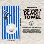 4-Pack: 30" x 60" Ultra-Soft 100% Cotton Striped Pool Cabana Hotel Beach Towels - Bilde 6