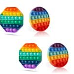 4-Pack: Rainbow Pop-It Bubble Popper - Bilde 3
