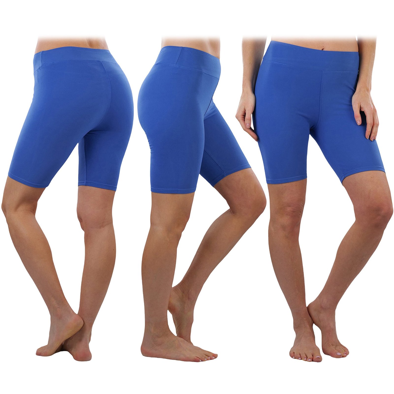 4-Pack: ToBeInStyle Women's Mid Thigh Length High Waisted Stretchy Microfiber Leggings - Bilde 4