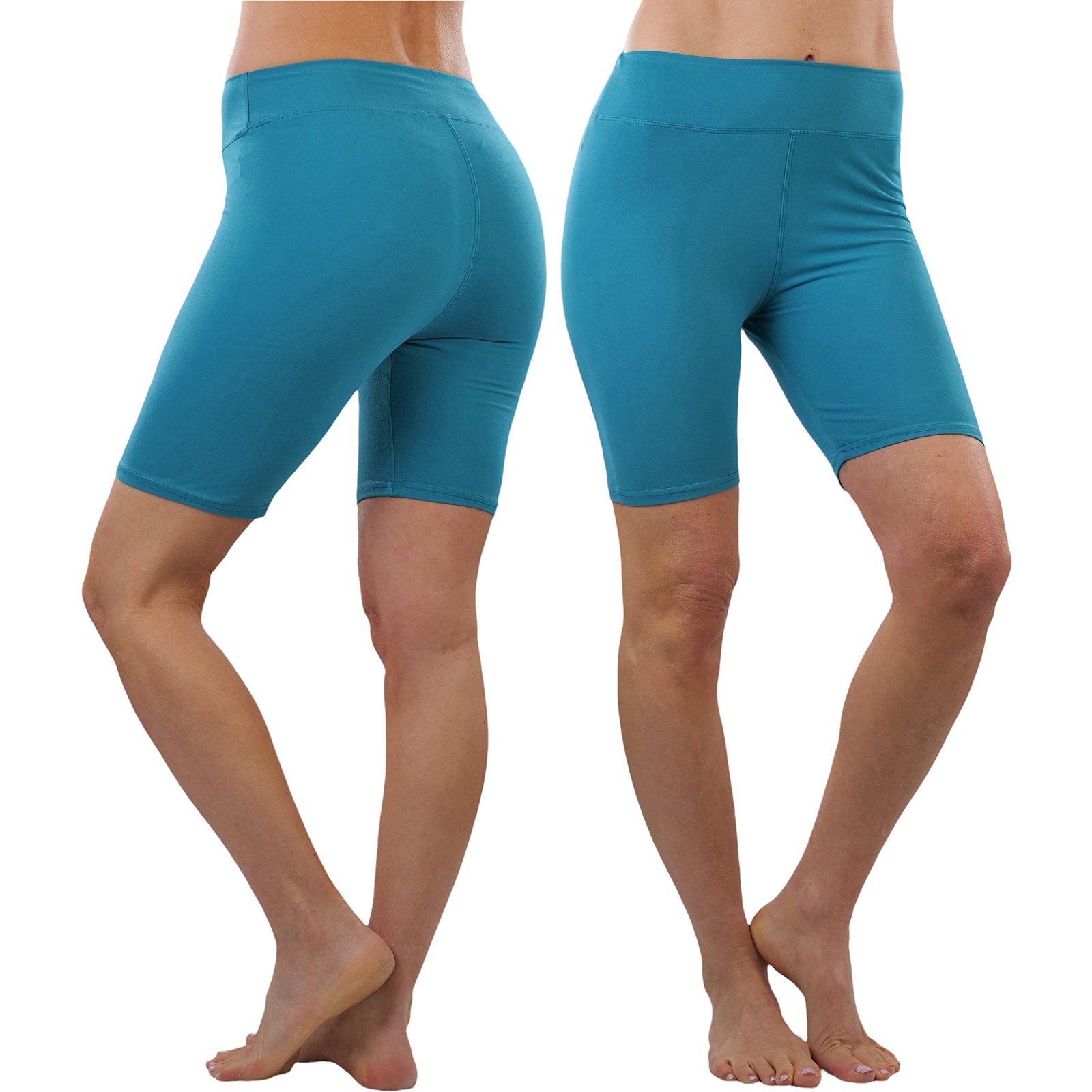 4-Pack: ToBeInStyle Women's Mid Thigh Length High Waisted Stretchy Microfiber Leggings - Bilde 13