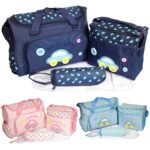 4-Piece: Baby Diaper Tote Bag Set
