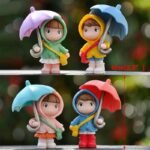 4-Piece Set: Umbrella Girl Figure Statue - Image 2
