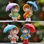 4-Piece Set: Umbrella Girl Figure Statue - Image 8