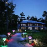 4-Piece: Solar Diamond LED Light Pathway Stake Decorative Lamp - Bilde 5