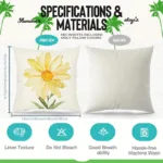 4-Pieces: Summer Flowers Printed Throw Pillow Cover Cushion Pillow Case - Image 3