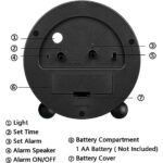 4" Super Silent Non Ticking Analog Alarm Clock with Night Light - Bilde 7