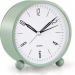 4" Super Silent Non Ticking Analog Alarm Clock with Night Light - Bilde 2
