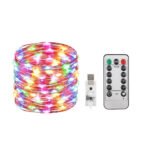 40 Ft. USB Waterproof Remote Control LED Christmas String Lights with 8 Modes - Bilde 2