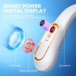 5 Speeds Adjustable USB Rechargeable Battery Powered Personal Neck Fan - Bilde 6