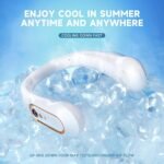 5 Speeds Adjustable USB Rechargeable Battery Powered Personal Neck Fan - Bilde 8