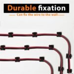 50-Pieces: Cable Clips, Adhesive Cable Organizer Cord Holder - Bilde 3