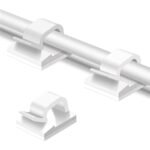 50-Pieces: Cable Clips, Adhesive Cable Organizer Cord Holder - Bilde 2