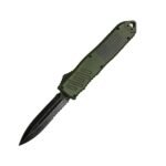 5.5" Automatic OTF Knife w/ Half Serrated Dagger Blade - Image 5