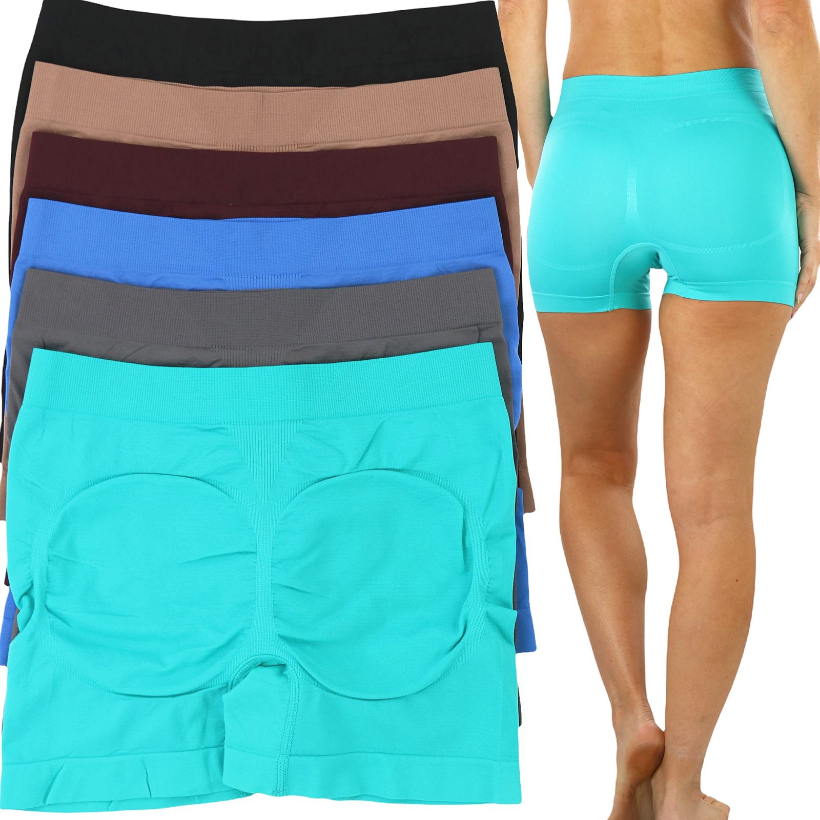 6-Pack: ToBeInStyle Women's Stretch Boyshort Panties - Bilde 4