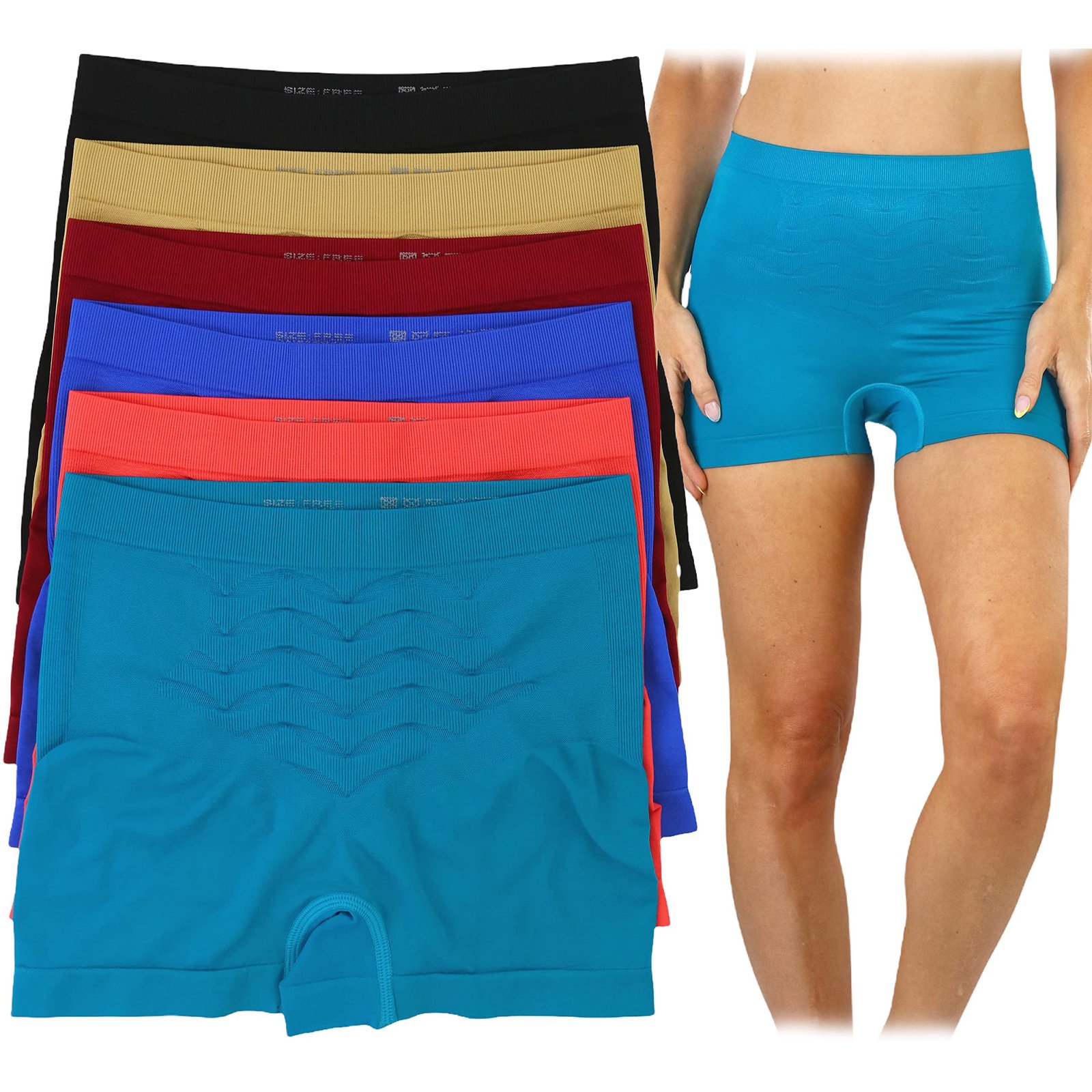 6-Pack: ToBeInStyle Women's Stretch Boyshort Panties - Bilde 5