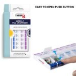 7-Day Push Button Pill, Medicine, Vitamin Organizer with AM/PM Large Compartments - Bilde 3