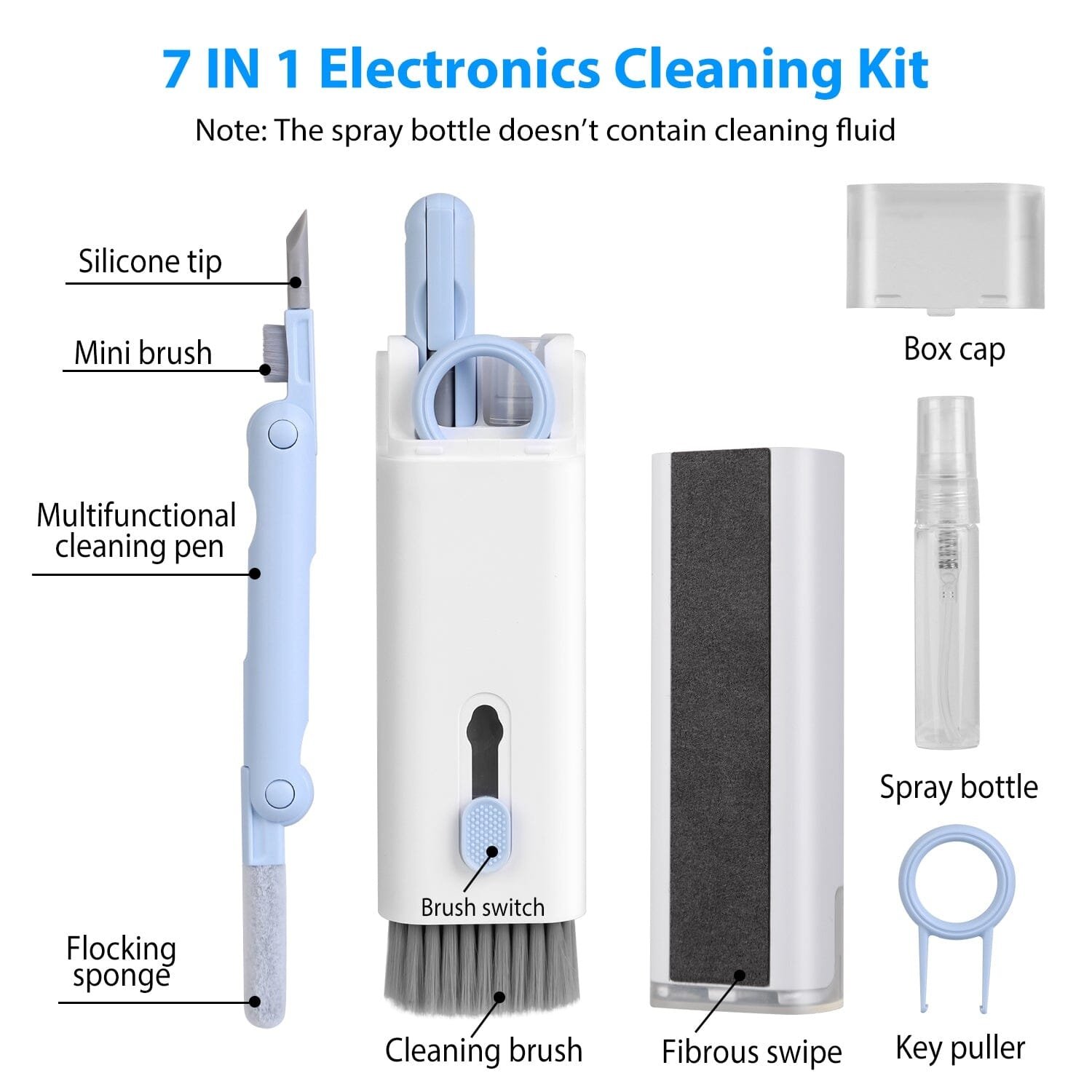 7-in-1 Laptop Keyboard Dust Cleaner Brush - Bilde 7