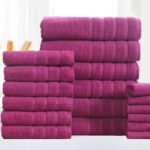 18-Piece: Bibb Home Zero Twist Egyptian Cotton Towel Set - Image 8
