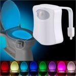 8-Color LED Sensor Motion-Activated Bathroom Toilet Light