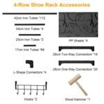 8-Tier Shoe Rack Metal Shoe Storage Shelf - Bilde 16