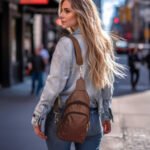 Real Leather Solid Strap Shoulder Sling Bag - Bilde 12