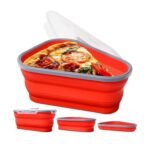 Collapsible Adjustable Reusable Pizza Storage Container with 5 Microwavable Serving Trays