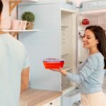 Collapsible Adjustable Reusable Pizza Storage Container with 5 Microwavable Serving Trays - Bilde 5