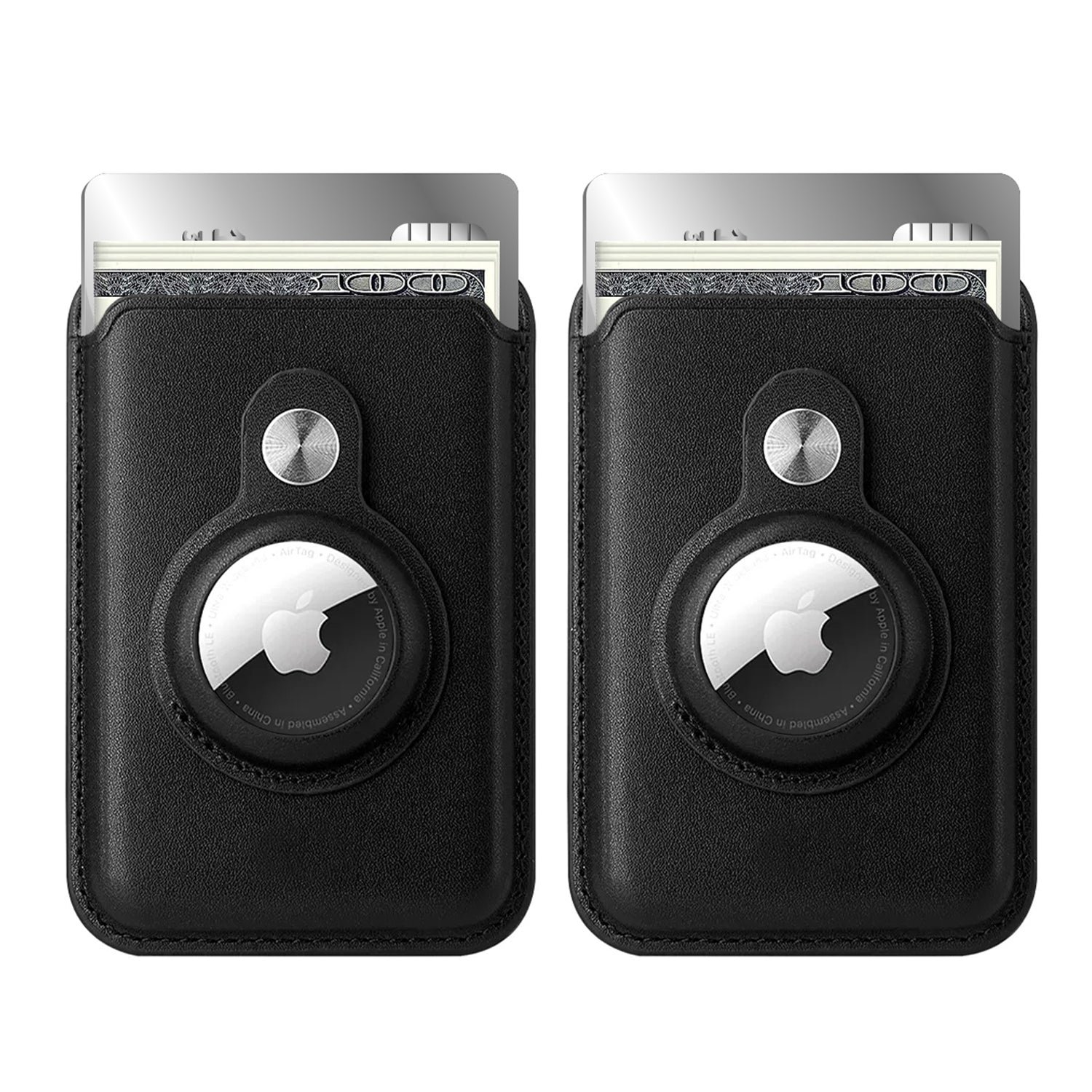 RFID Blocking Snap-On MagSafe Magnetic Card Wallet Holder Organizer With Built-In AirTag Pocket - Image 7