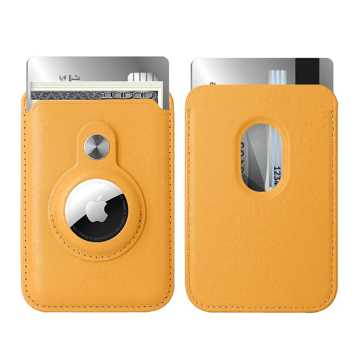 RFID Blocking Snap-On MagSafe Magnetic Card Wallet Holder Organizer With Built-In AirTag Pocket - Image 5