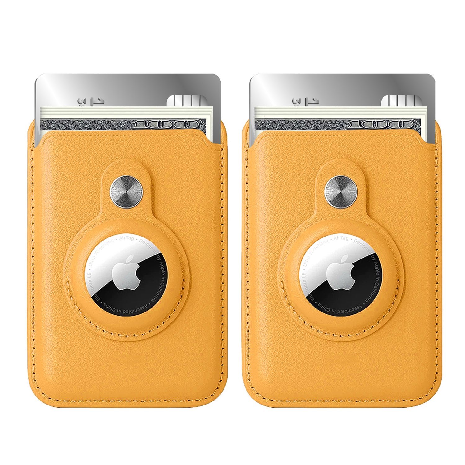 RFID Blocking Snap-On MagSafe Magnetic Card Wallet Holder Organizer With Built-In AirTag Pocket - Image 6