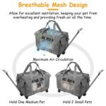 Airline Approved Rolling Pet Carrier with Telescopic Handle Shoulder Strap - Bilde 6