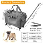 Airline Approved Rolling Pet Carrier with Telescopic Handle Shoulder Strap - Bilde 9