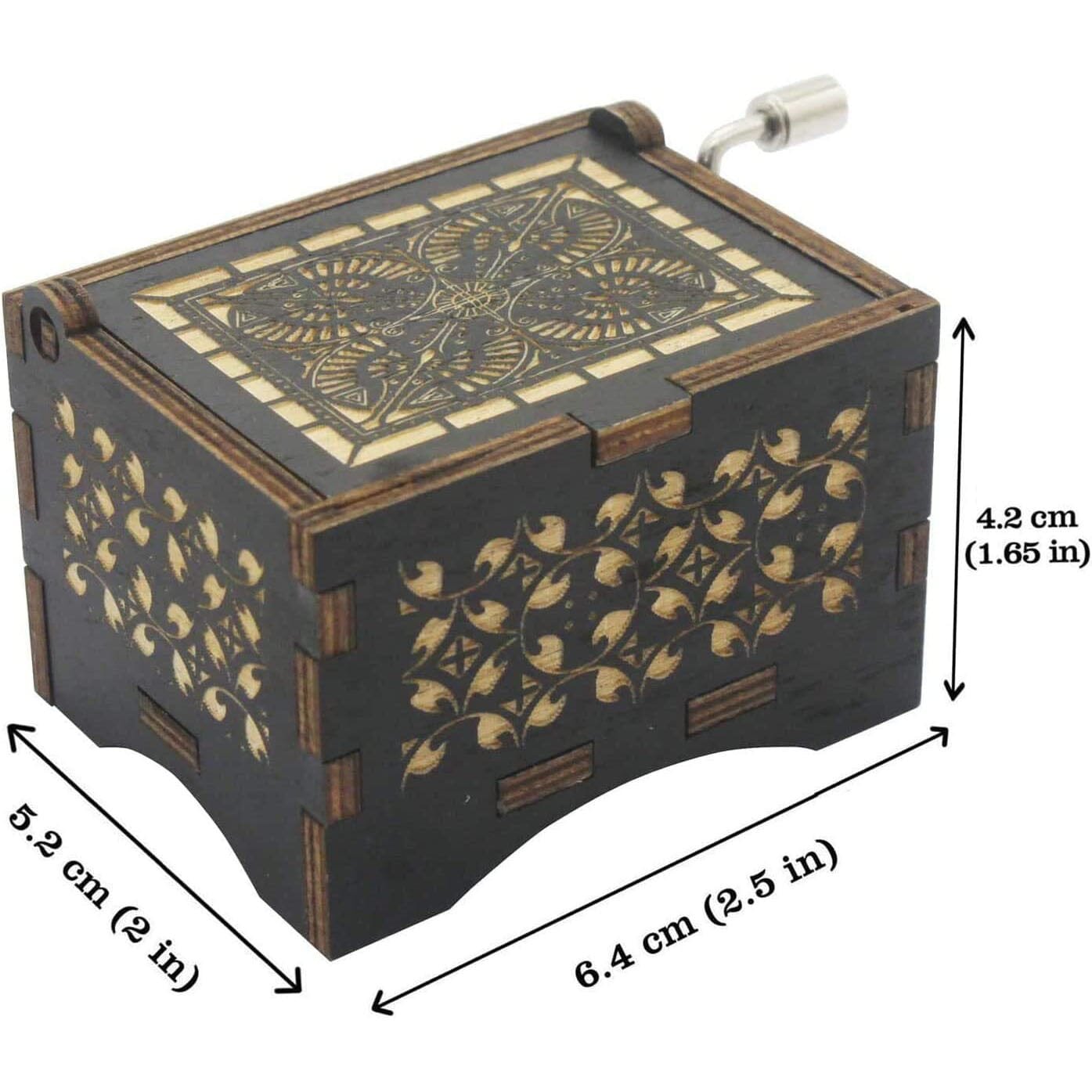 Antique Engraved Musical Box Can't Help Falling in Love - Bilde 9