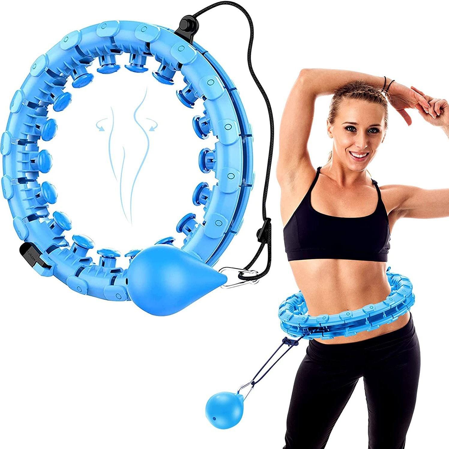 az-gogo-smart-hula-weighted-hoops-fitness-blue-dailysale-175758.jpg AZ GOGO Smart Hula Weighted Hoops - Image 1