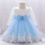 Baby Girls' Basic Christening Floral Dress - Image 4