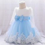 Baby Girls' Basic Christening Floral Dress - Image 6