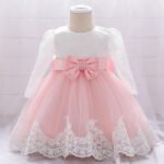 Baby Girls' Basic Christening Floral Dress - Image 10