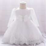 Baby Girls' Basic Christening Floral Dress - Image 7