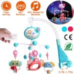 Baby Musical Crib Bed Bell Rotating Mobile Star Projection - Image 8