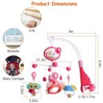 Baby Musical Crib Bed Bell Rotating Mobile Star Projection - Image 12