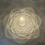 Battery-Powered LED Candle Lamp With Rose Pattern Refraction Halo Projection - Image 3