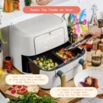Beautiful 9 QT TriZone Air Fryer White Icing by Drew Barrymore - Bilde 10