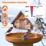Bird Bath Deicer Outdoor Winter Water Heater Thermostatically Controlled - Bilde 7