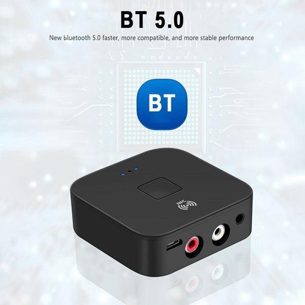 Black Wireless Bluetooth Receiver 5.0 aptX LL RCA NFC 3.5mm Jack Aux Audio Adapter - Image 12
