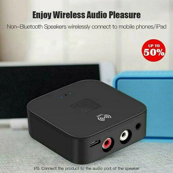 Black Wireless Bluetooth Receiver 5.0 aptX LL RCA NFC 3.5mm Jack Aux Audio Adapter - Image 10