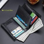 Bullcaptain Large Capacity Genuine Leather Bifold Wallet/Credit Card Holder - Bilde 6