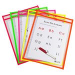 25-Pack: Reusable Dry Erase Pockets - Assorted Colors - Image 6